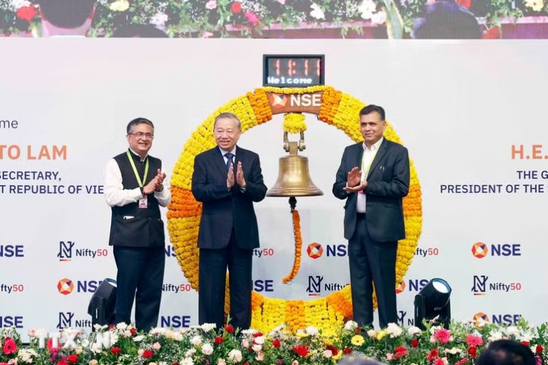 Tổng Bí thư, Chủ tịch nước Tô Lâm rung chuông tại Sàn giao dịch Chứng khoán Quốc gia Ấn Độ -0