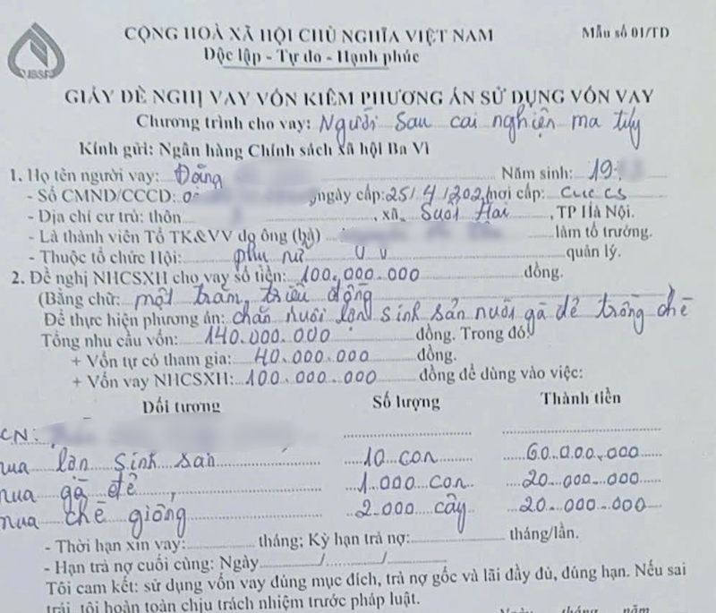 2 thân nhân người sau cai nghiện được vay 200 triệu đồng để lập nghiệp -0