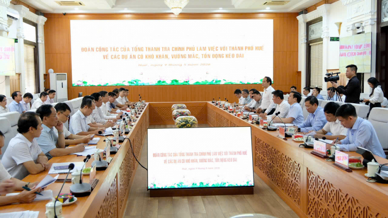 Tổng Thanh tra Chính phủ làm việc với TP Huế về các dự án khó khăn, vướng mắc, tồn đọng kéo dài  -0