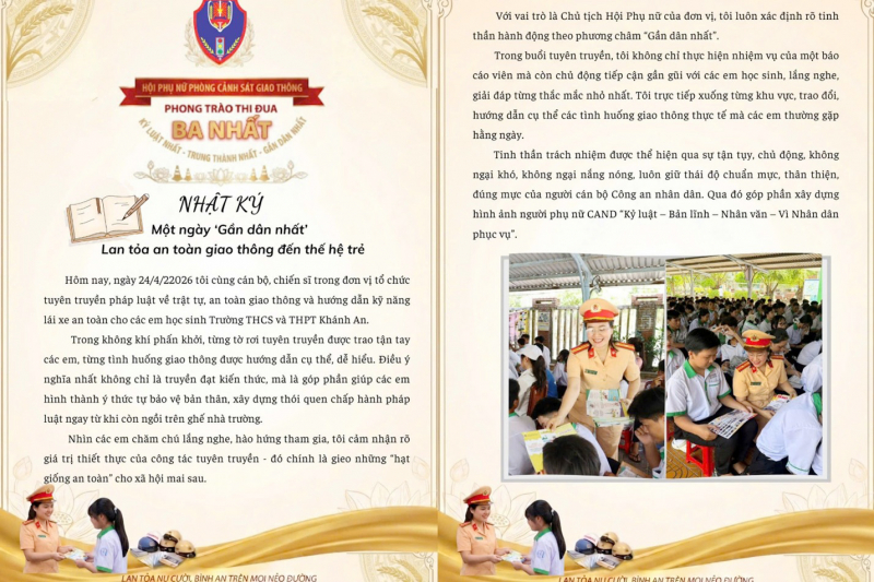 Lan tỏa phong trào “Ba nhất” qua từng trang nhật ký -0