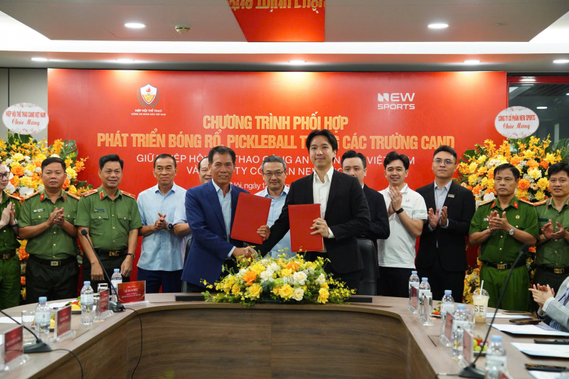Hiệp hội Thể thao CAND Việt Nam phối hợp New Sports phát triển bóng rổ, pickleball trong các trường Công an nhân dân -0