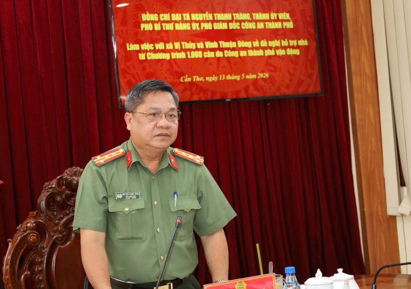 Công an TP Cần Thơ đẩy nhanh xây dựng 1.000 căn nhà tặng người dân khó khăn -0