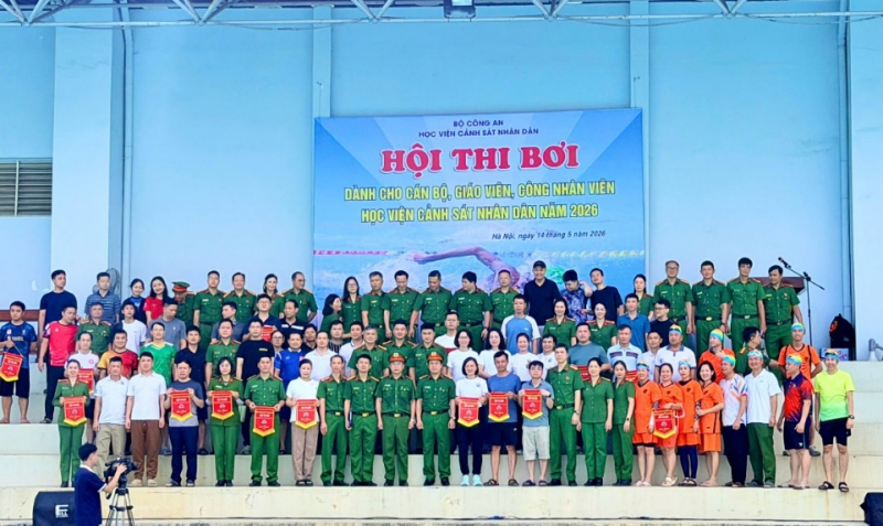 Sôi nổi Hội thi bơi dành cho cán bộ, giảng viên, công nhân viên Học viện CSND năm 2026 -0